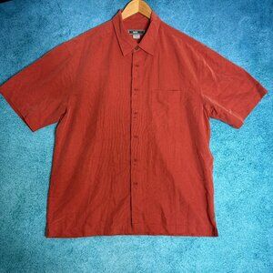 Vintage Quiksilver Mens L Short sleeve Shirt Terracotta Y2K  Beachwear